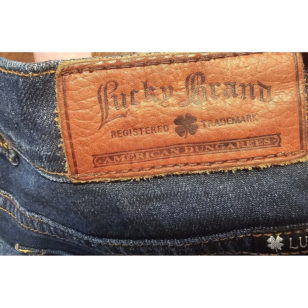 Lucky Brand Jeans Women Size 12 Sofia Ankle Boot Cut Dark Blue Stretch 31 Inseam - Picture 4 of 16